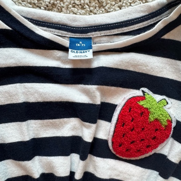 Old Navy Girls tie front tops Striped and Floral Tees bundle of 3 size Small 6/7 - Picture 5 of 16